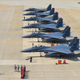 Illustration for article titled Play Fight: Lightning II, Raptor, Rafale, and Typhoon Compete For An Atlantic Trident